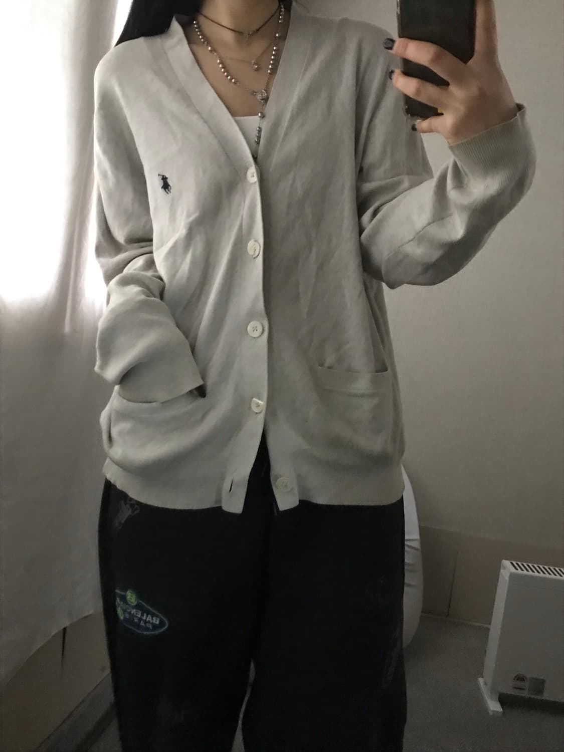 폴로 연그레이 가디건 상품이미지6