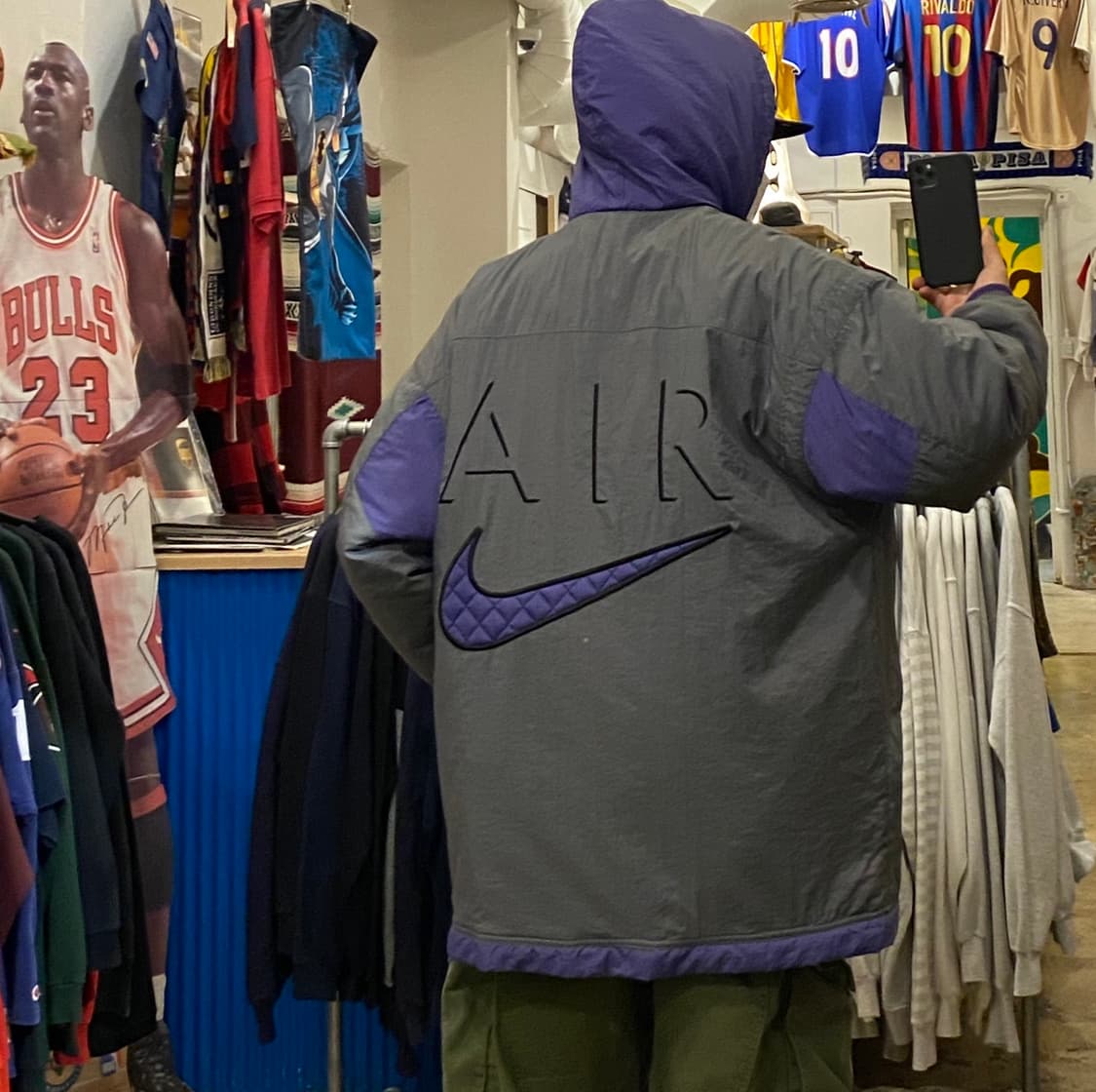 90s USA NIKE 빅스우시 후드 패딩점퍼 상품이미지1