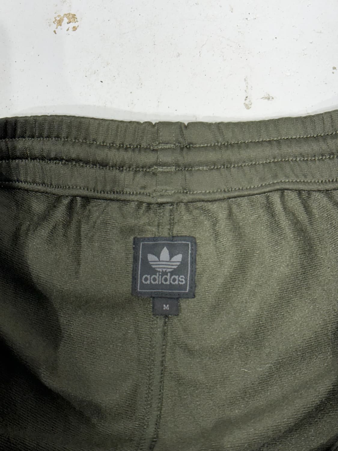 90s 아디다스 대대장 카키 파이어버드 화이트 삼선 트레이닝 바지 M 상품이미지7