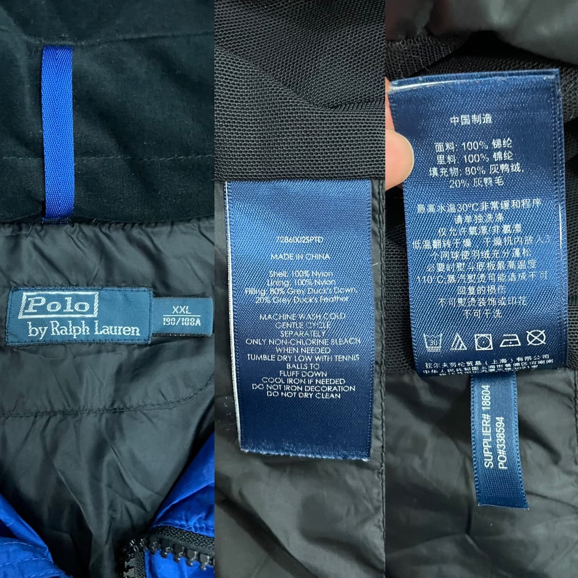 (대대장) 폴로 치프키프 빅포니 성조기 푸퍼 패딩 자켓 블루 상품이미지9