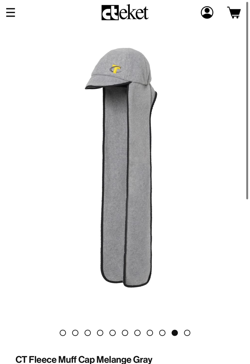 테켓 플리스 머프 캡 멜란지 그레이 상품이미지2