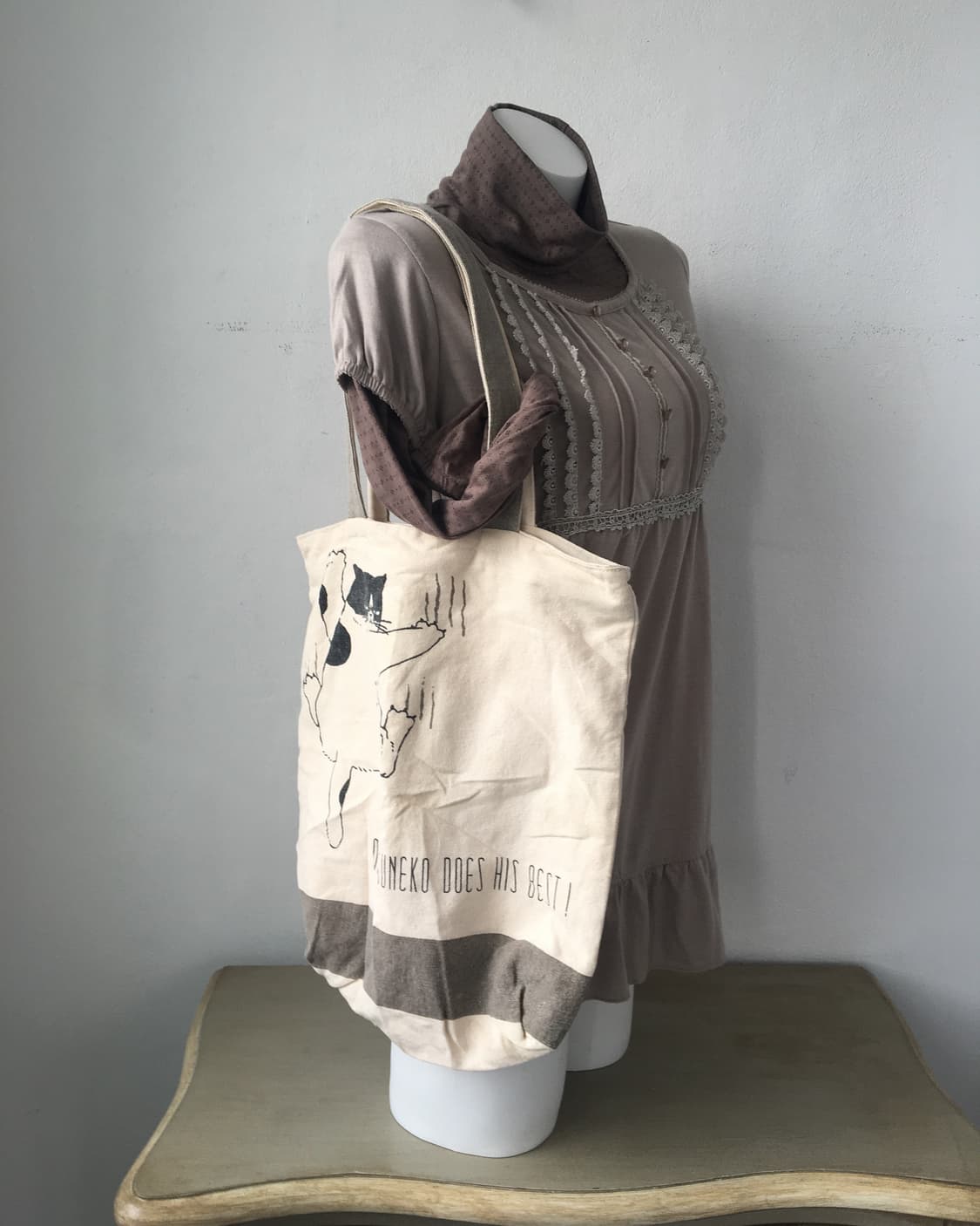 cat printing canvas bag 상품이미지4