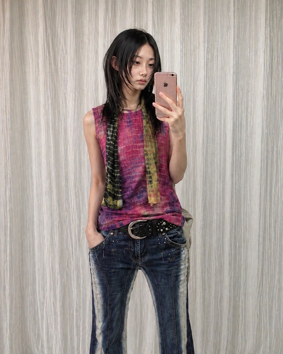 타이다이 스카프+슬리브리스 상품이미지1