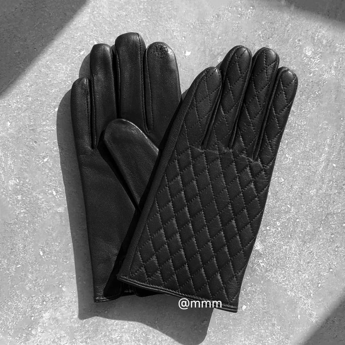 [Unisex] 스마트터치 퀼팅 가죽 장갑 상품이미지2