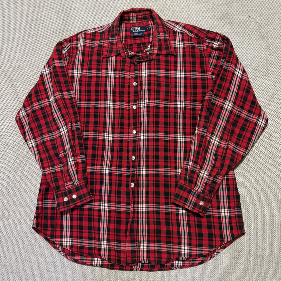 폴로 랄프로렌 레드 체크 셔츠 상품이미지1