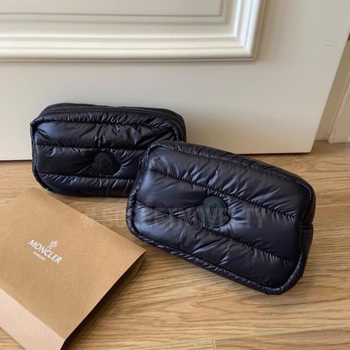 몽클레어뷰티 패딩파우치 골프파우치 퀄팅파우치 블랙 상품이미지8