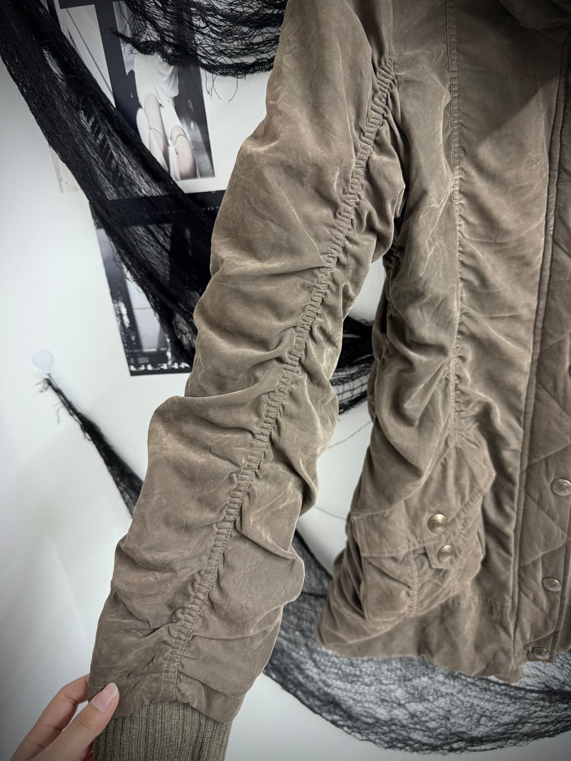 00s shirring detailed long jacket 상품이미지3