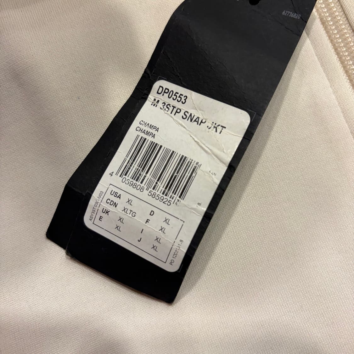 [XL] 18s 아디다스 Y-3 3선 트랙 스냅 자켓 아이보리 C908 상품이미지5