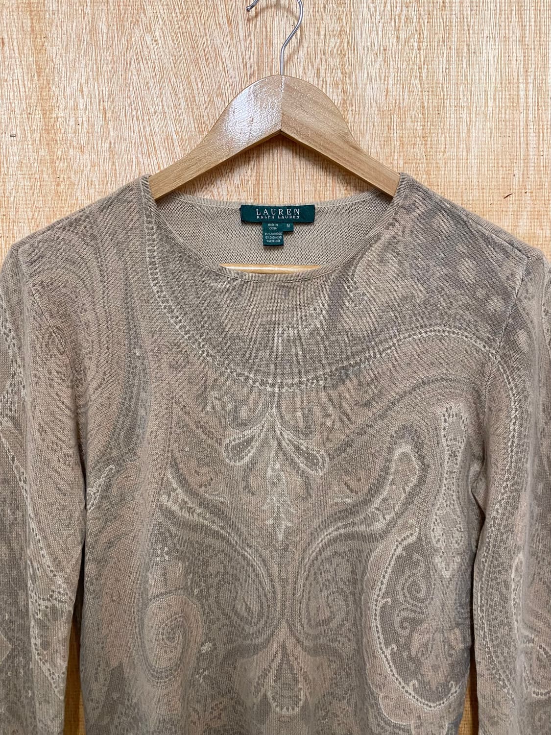 로렌 랄프로렌 페이즐리 캐시미어 실크 혼방 니트 티셔츠 상품이미지5