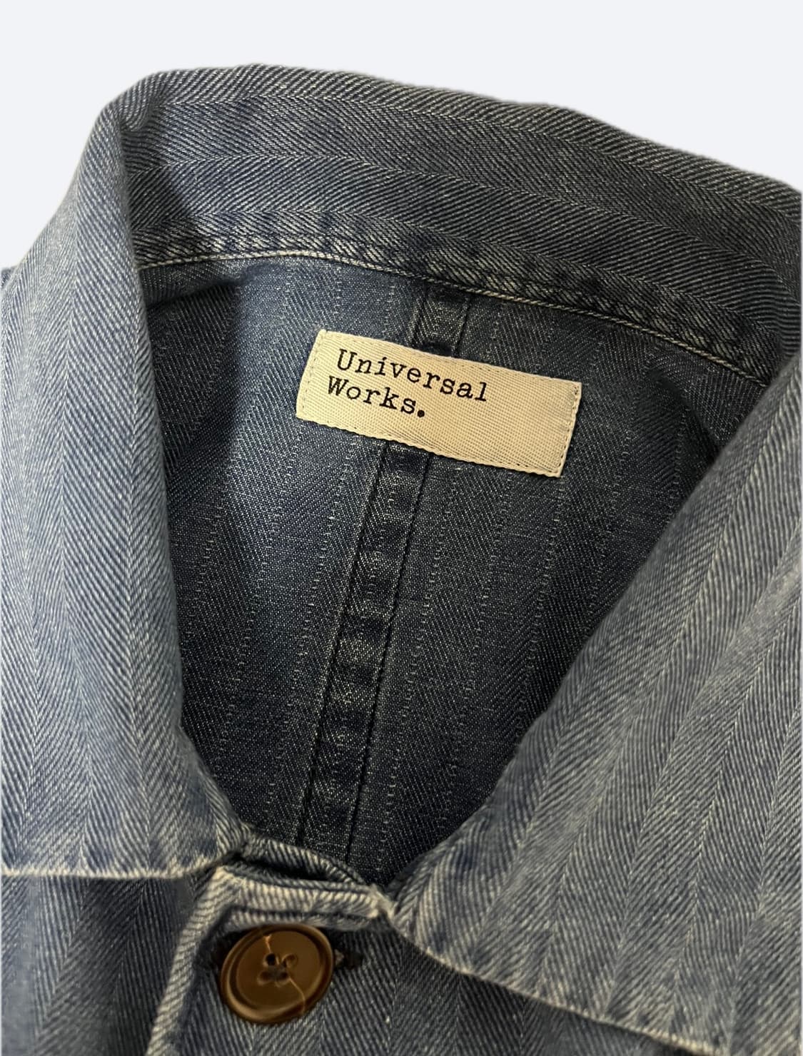 유니버셜웍스 헤링본 데님 트레베일 오버셔츠 (M) 상품이미지3