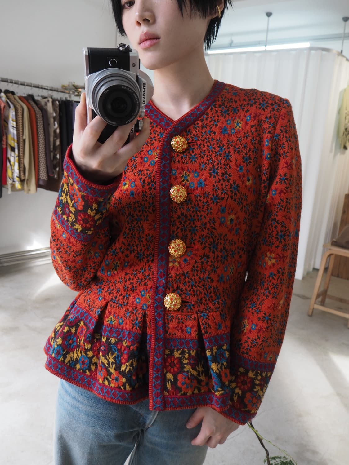YVES SAIN LAURENT floral cardigan 상품이미지1