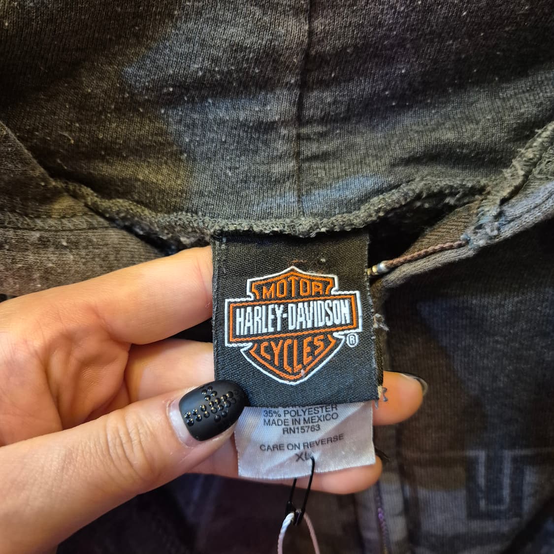 할리데이비슨 로고 후드집업 XL 상품이미지4