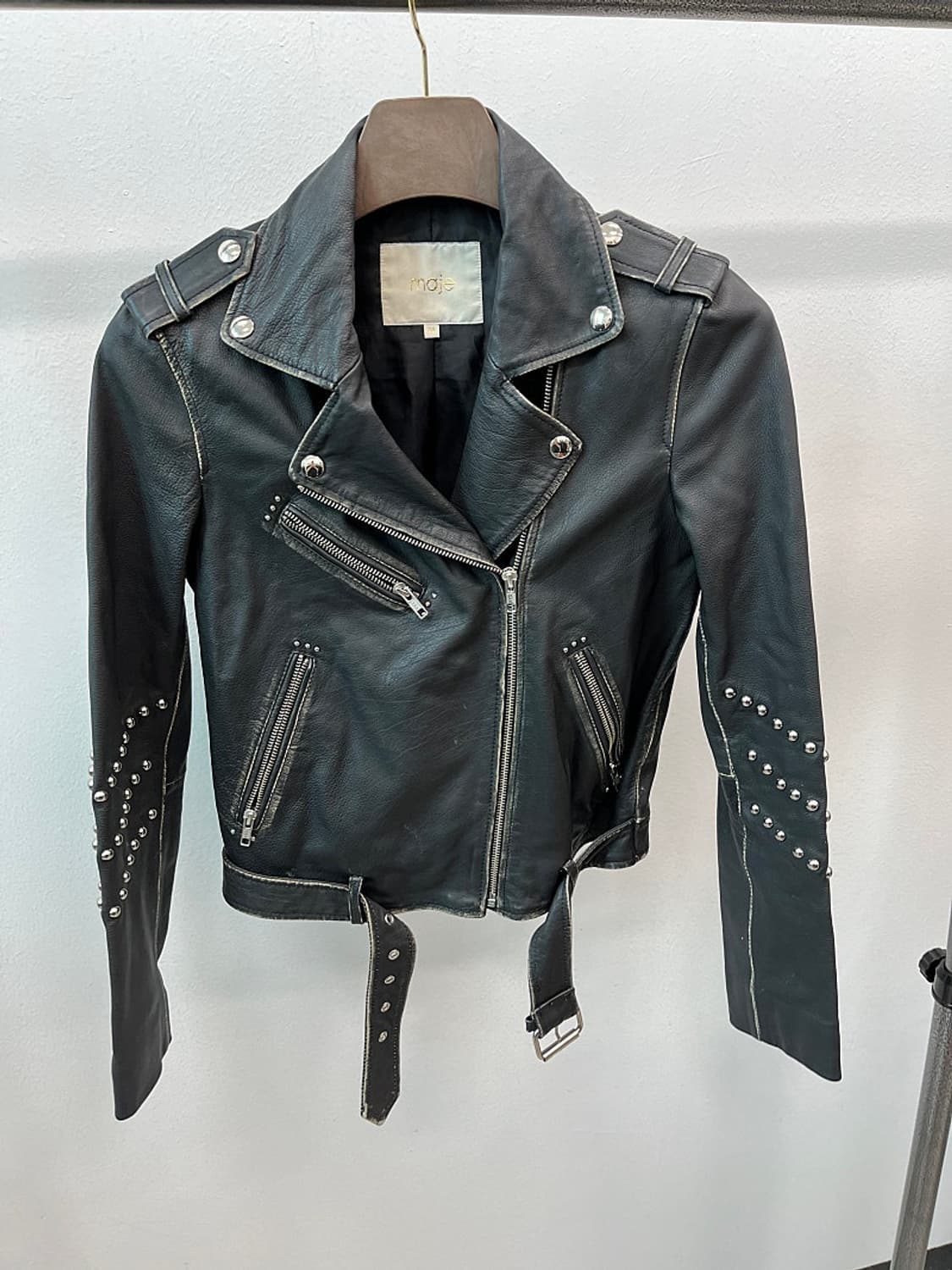 여) 마쥬 스터드 라이더자켓  상품이미지4