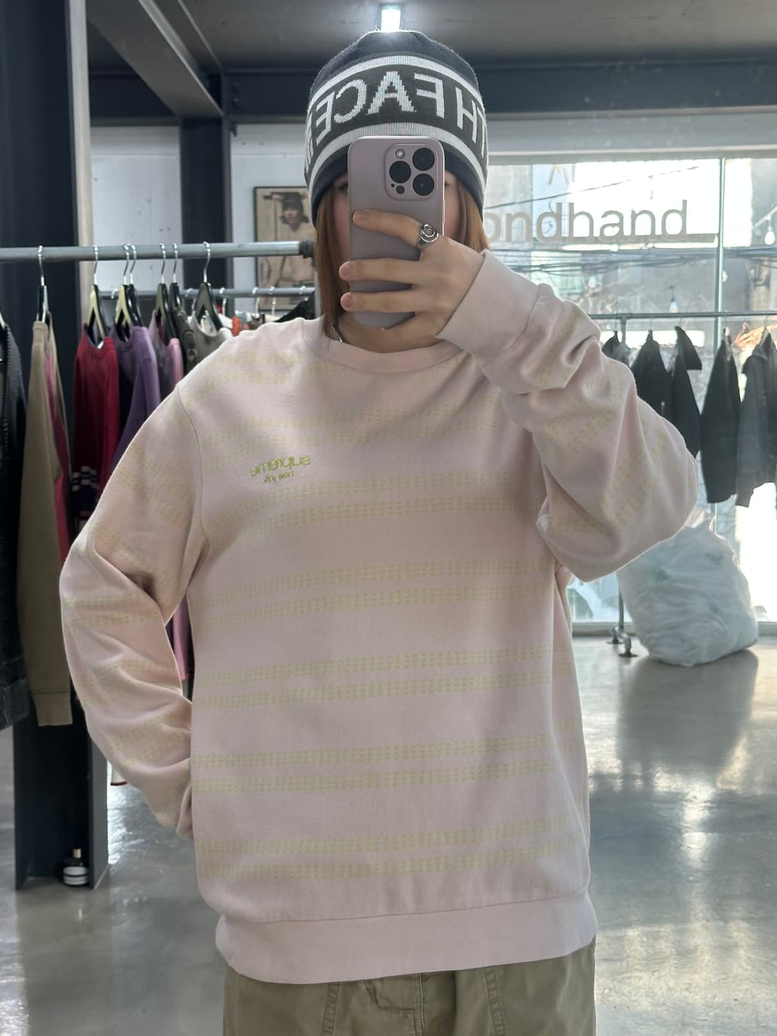 슈프림 18SS 데쉬 스트라이프 크루넥 맨투맨 상품이미지4