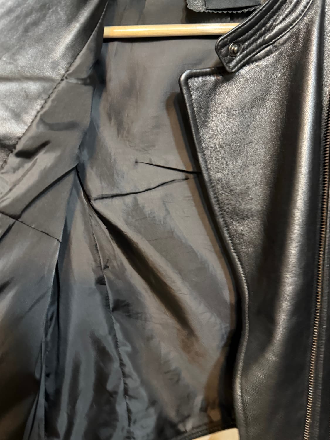 BOSROOM 양가죽 라이더 자켓 블랙 상품이미지4