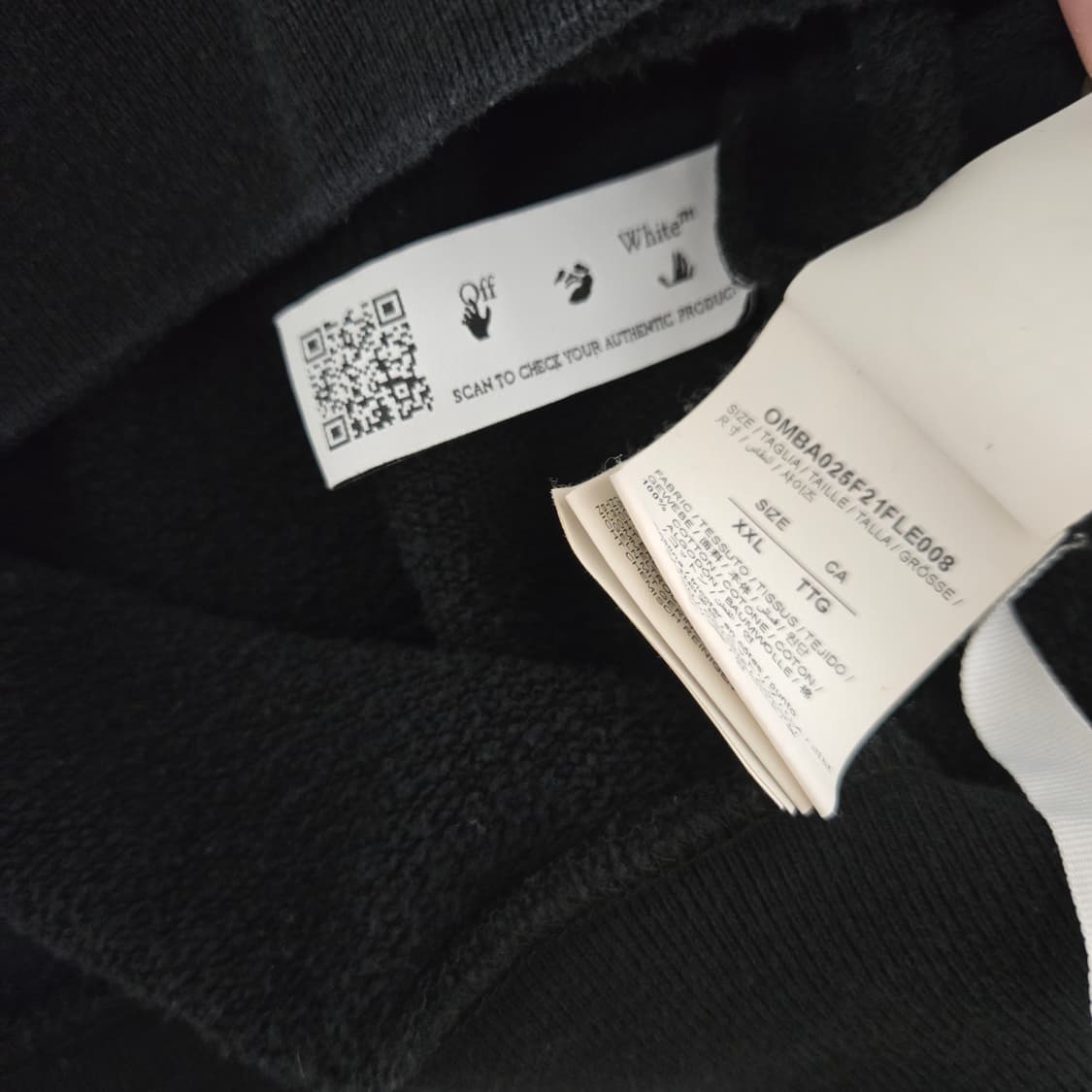 오프화이트 카라바지오 루트 슬림 크루넥 맨투맨 상품이미지3