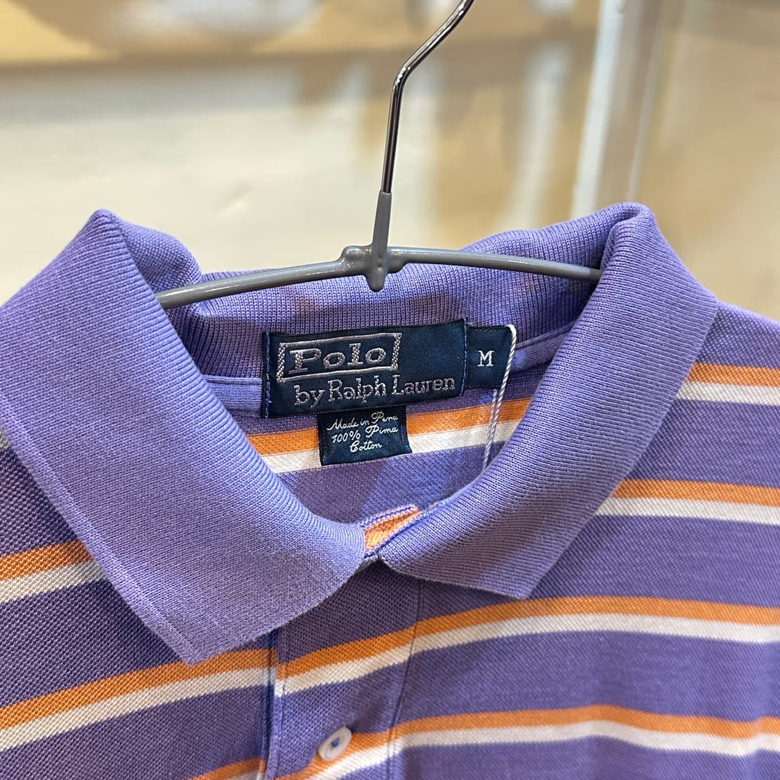 폴로 랄프로렌 스트라이프 반팔 pk 티셔츠 M 상품이미지3