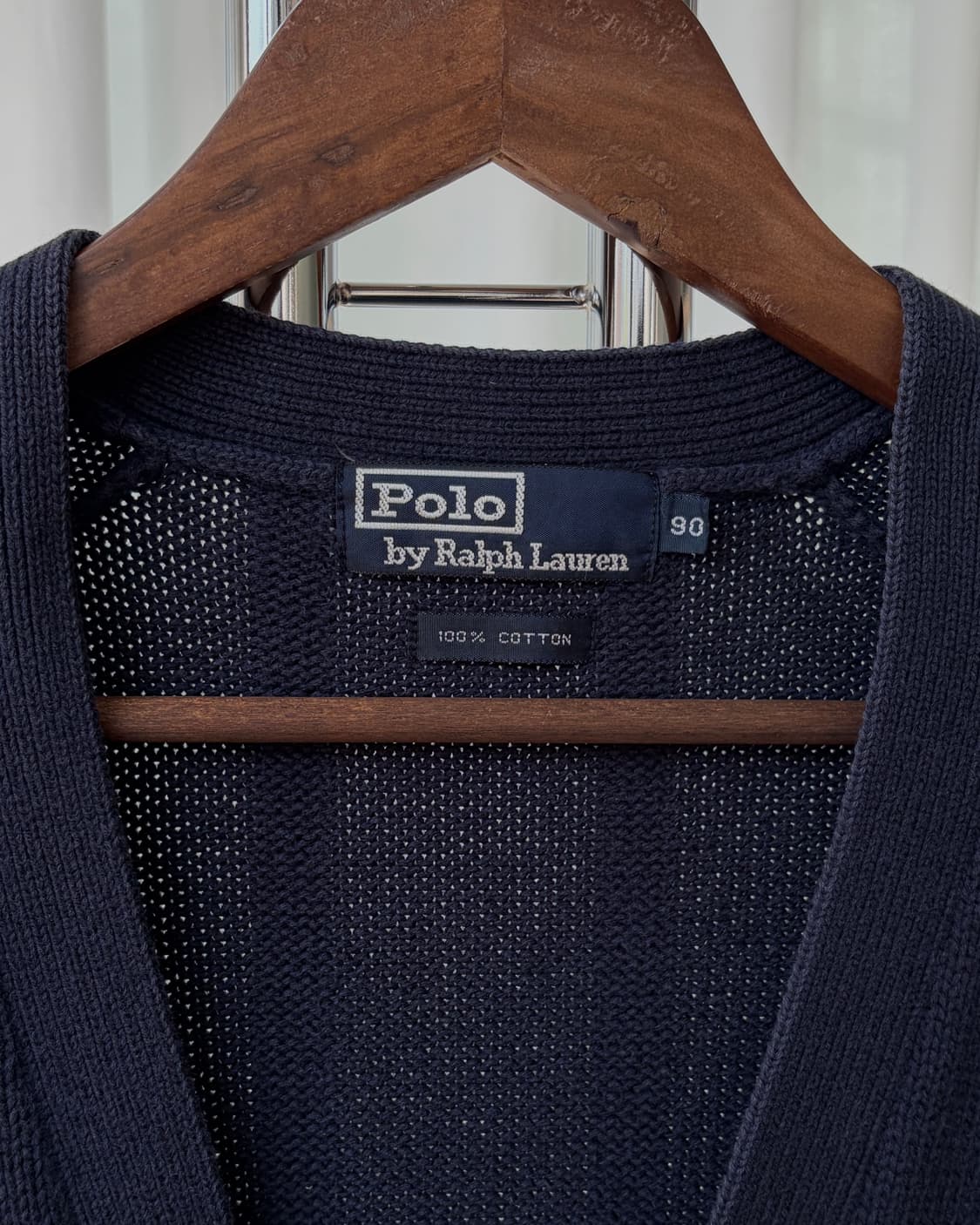 [M]폴로 랄프로렌 90s 코튼 니트 가디건 navy 상품이미지5
