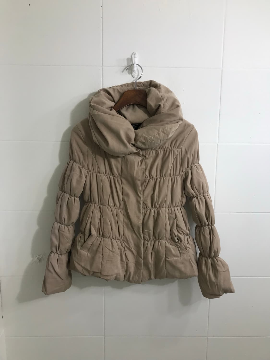 브라운 모카무스 체크 패딩 모리걸 코디세트 상품이미지4