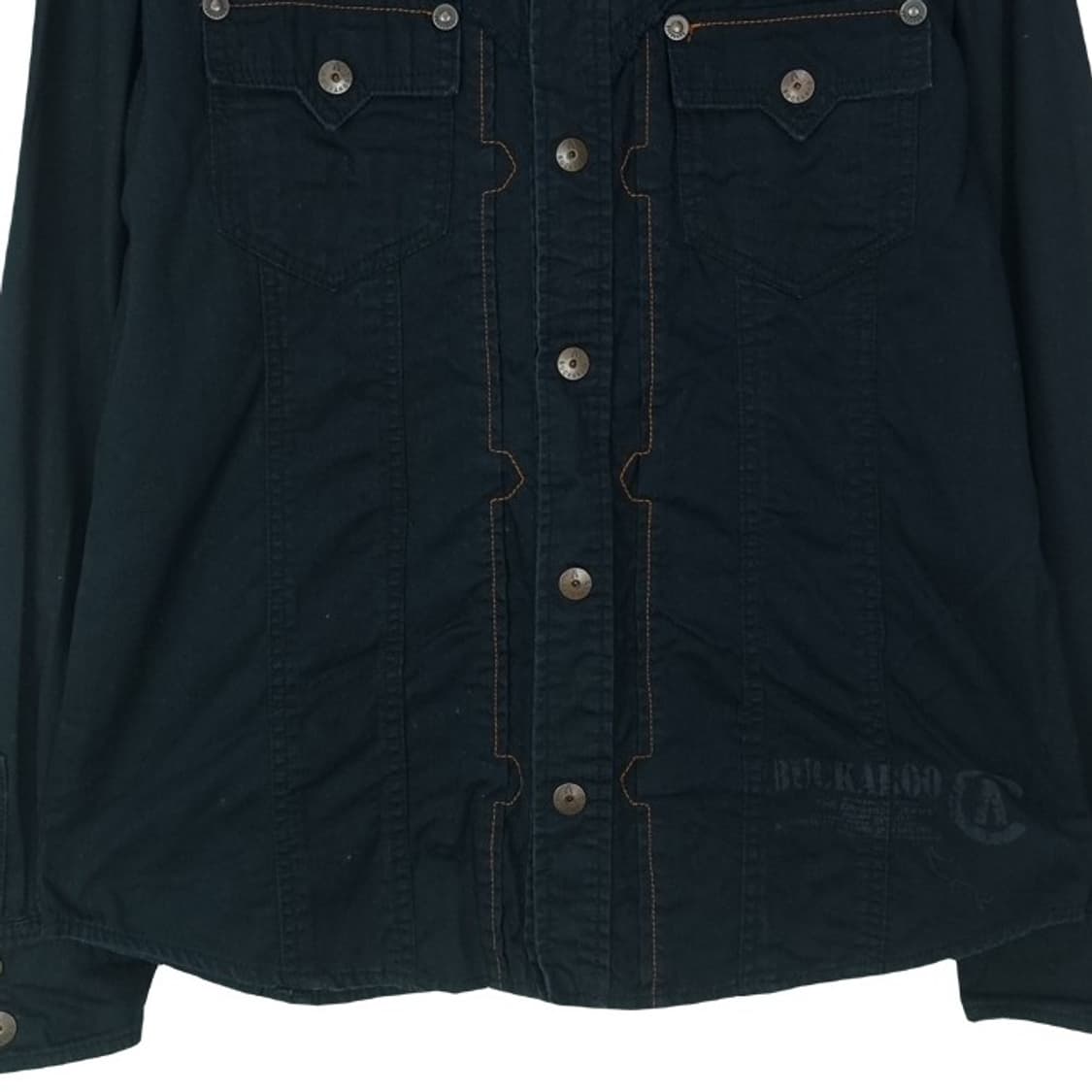 [버커루] 고딕 펑크 빈티지 셔츠 블랙 M18320 상품이미지5