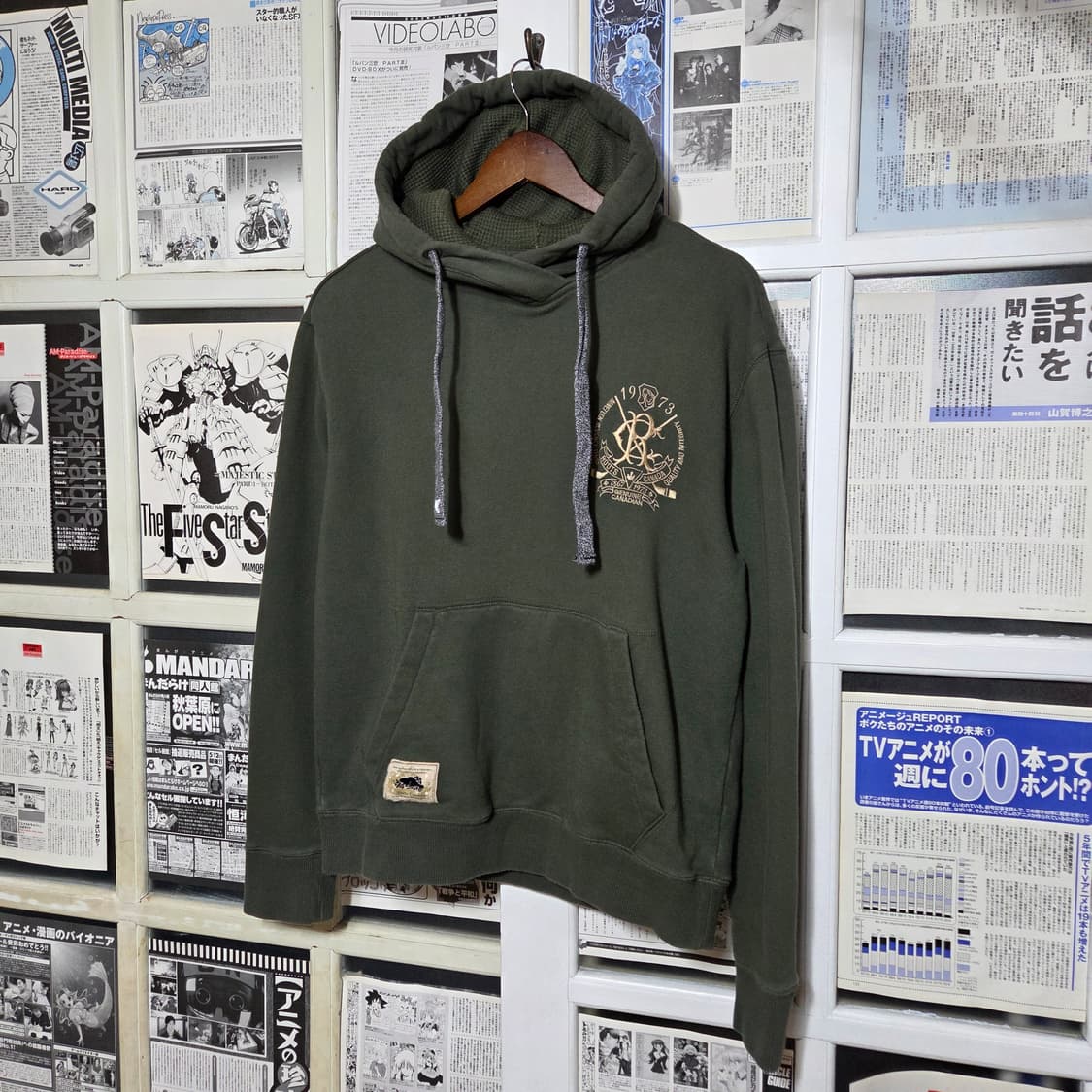 루츠 캐나다 로고 카키 밀리터리 후드티 상품이미지5