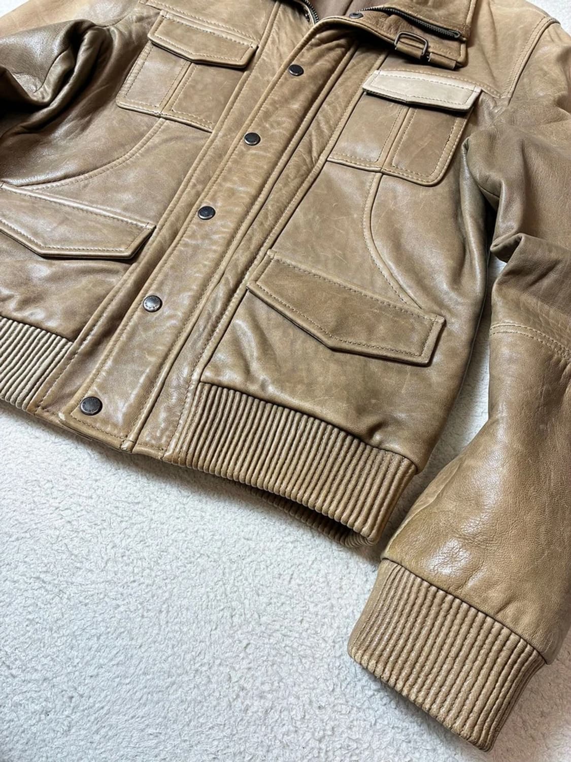 DKNY 00's 유틸리티 버클 양가죽 숏 자켓 PN6995 상품이미지5