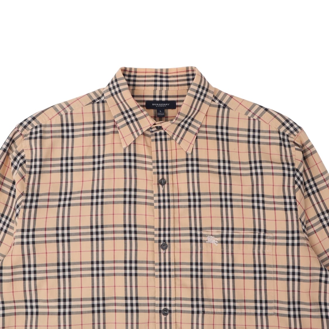 버버리 베이지 노바체크 포켓 로고 셔츠 상품이미지2