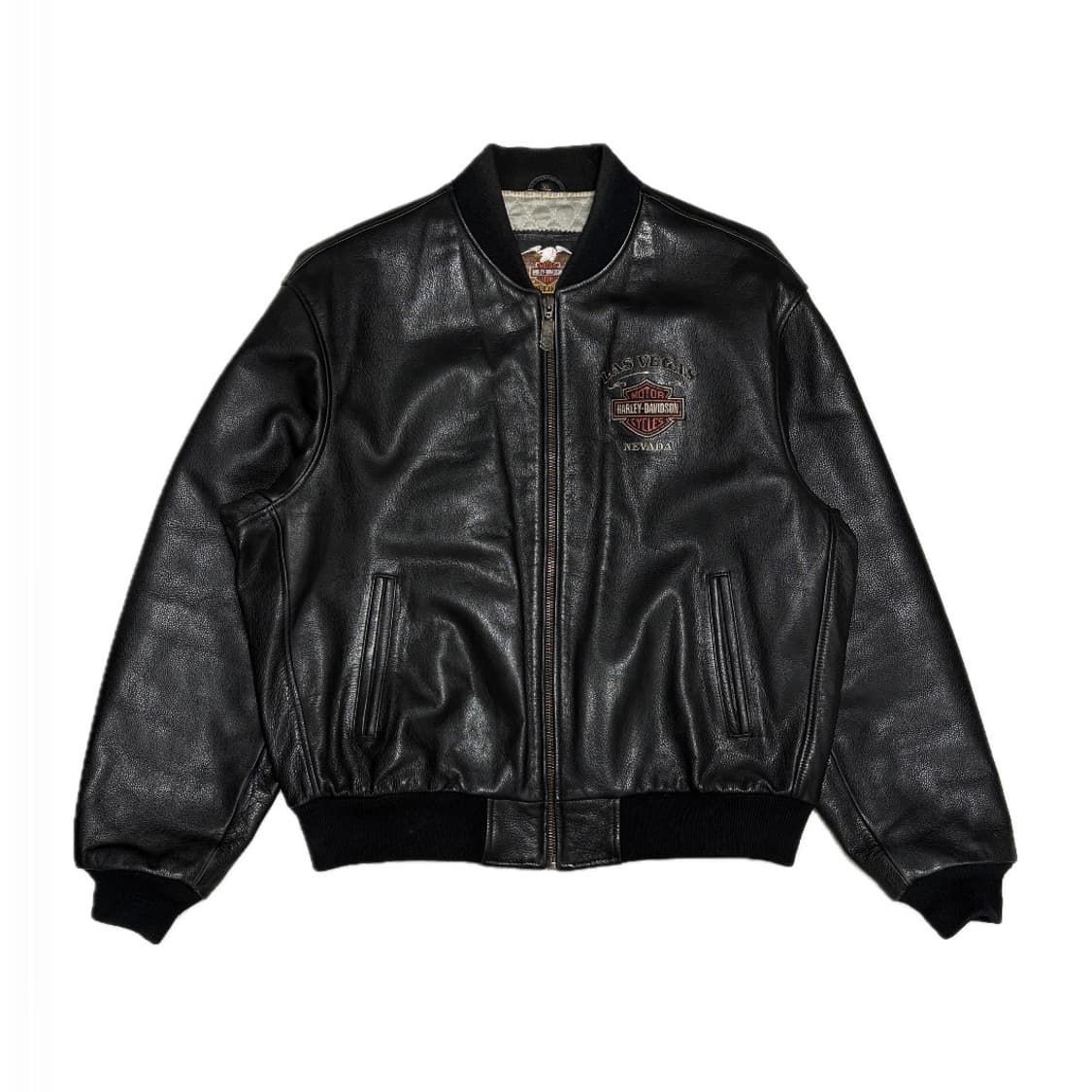 90s 할리데이비슨 레더 봄버 자켓 상품이미지1