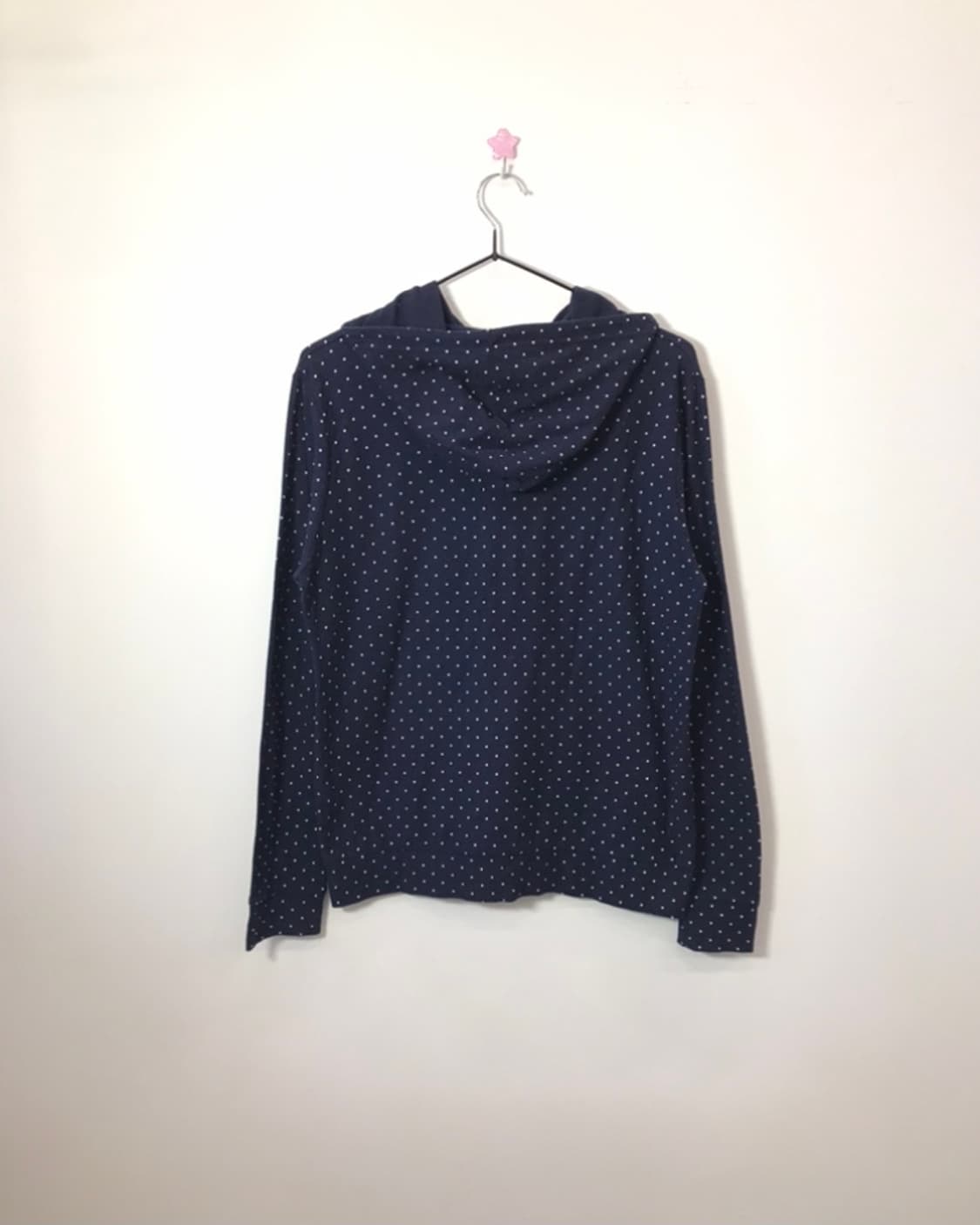 Jpn Navy Dotted Zip Up Hoodies 상품이미지2