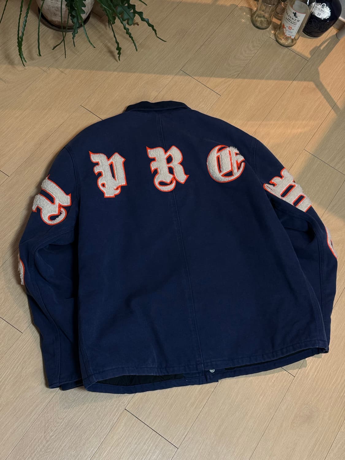 [XL] 슈프림 25ss 올드 잉글리시 캔버스 워크 자켓 네이비 상품이미지3