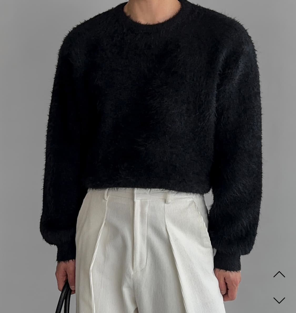 바우로 앙고라 니트 블랙 (FREE) 상품이미지2