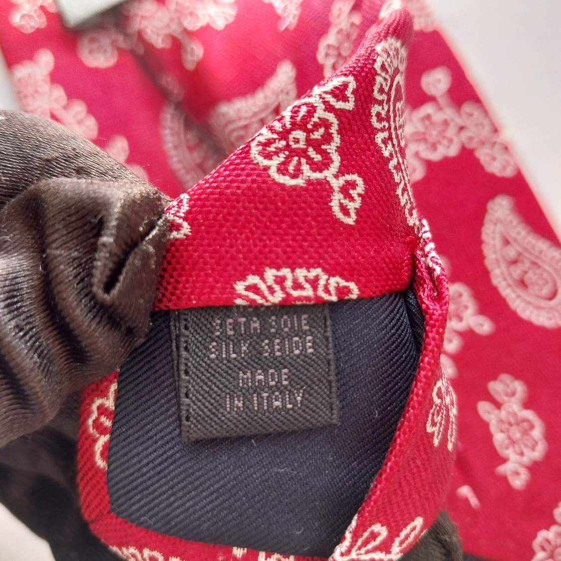 알테아 실크 레드 페이즐리 자카드 넥타이 9.6cm A+등급 K1438
 상품이미지10