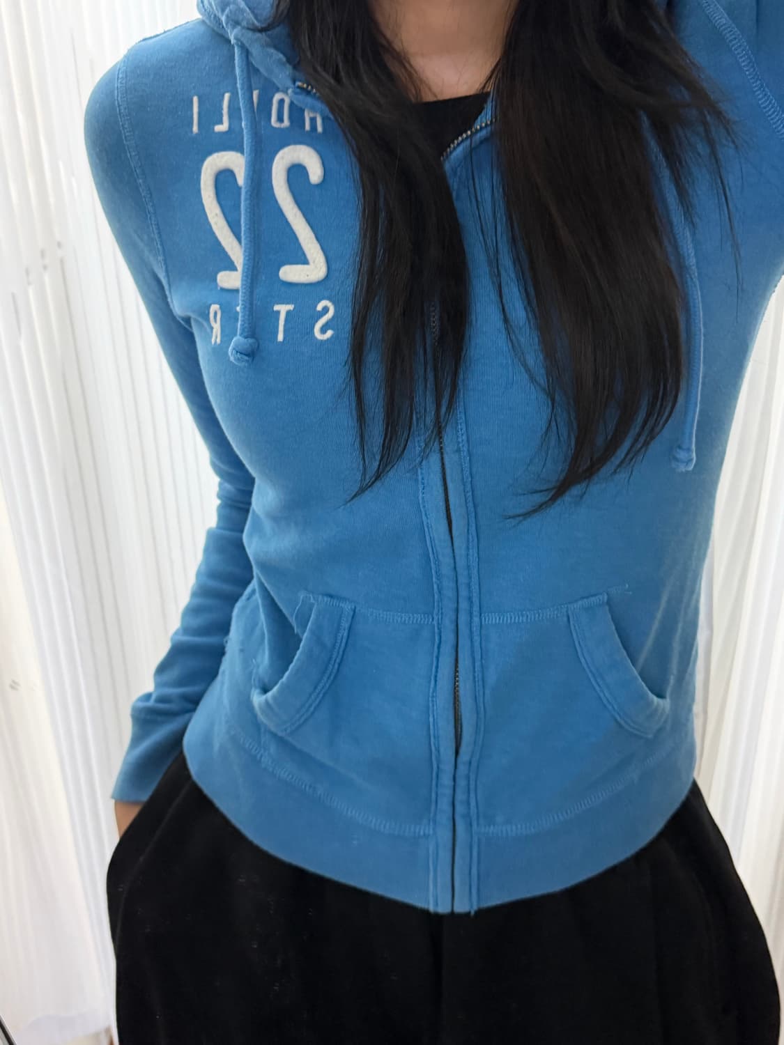 홀리스터 블루 후드집업 XS 상품이미지1