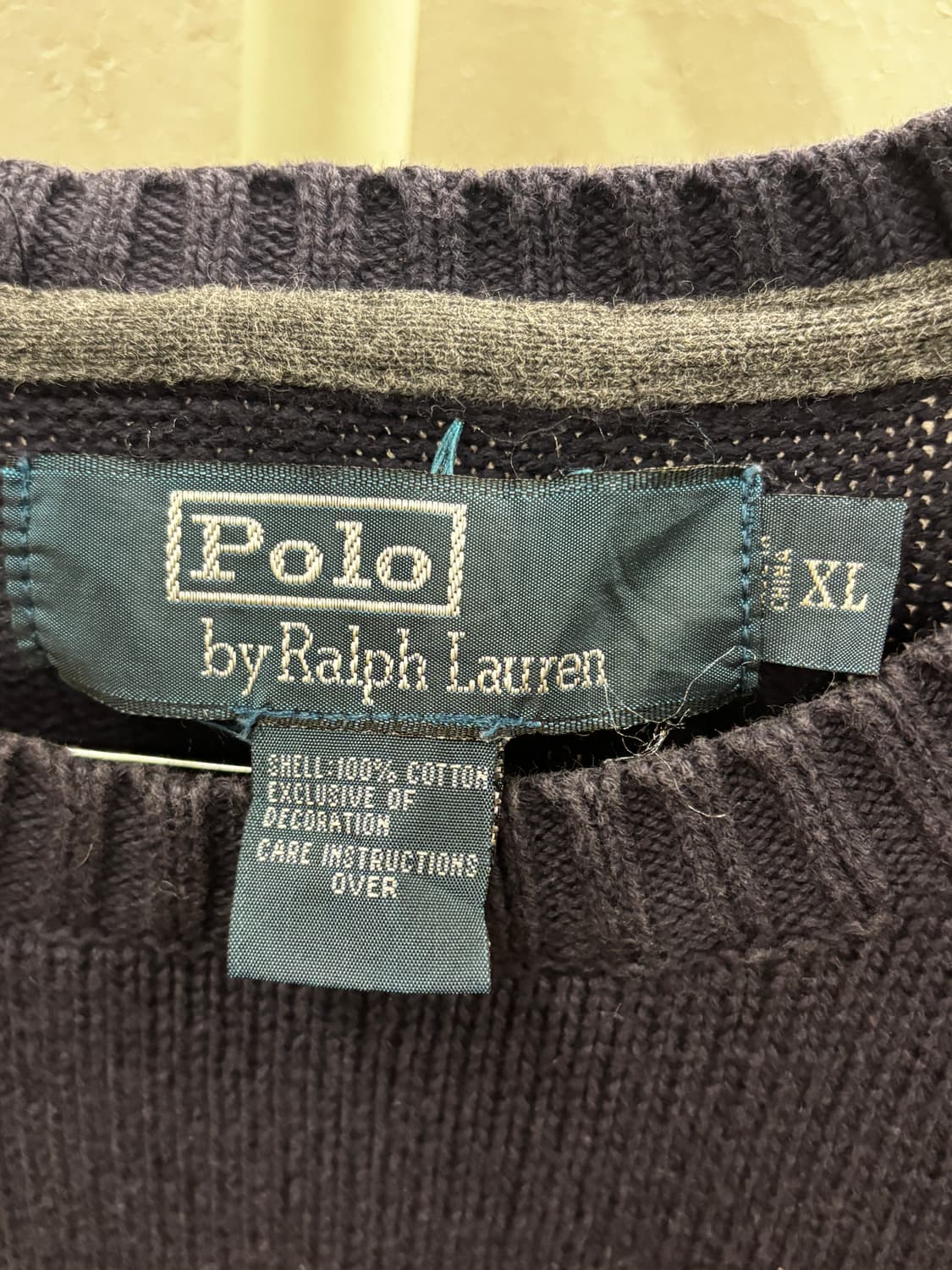폴로 랄프로렌 빈티지 네이비 니트 XL 상품이미지4