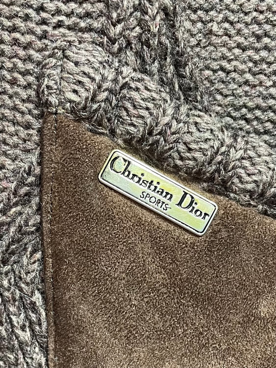 90s 크리스찬 디올 브라운 스웨이드 울 가디건 (on.105)   상품이미지5