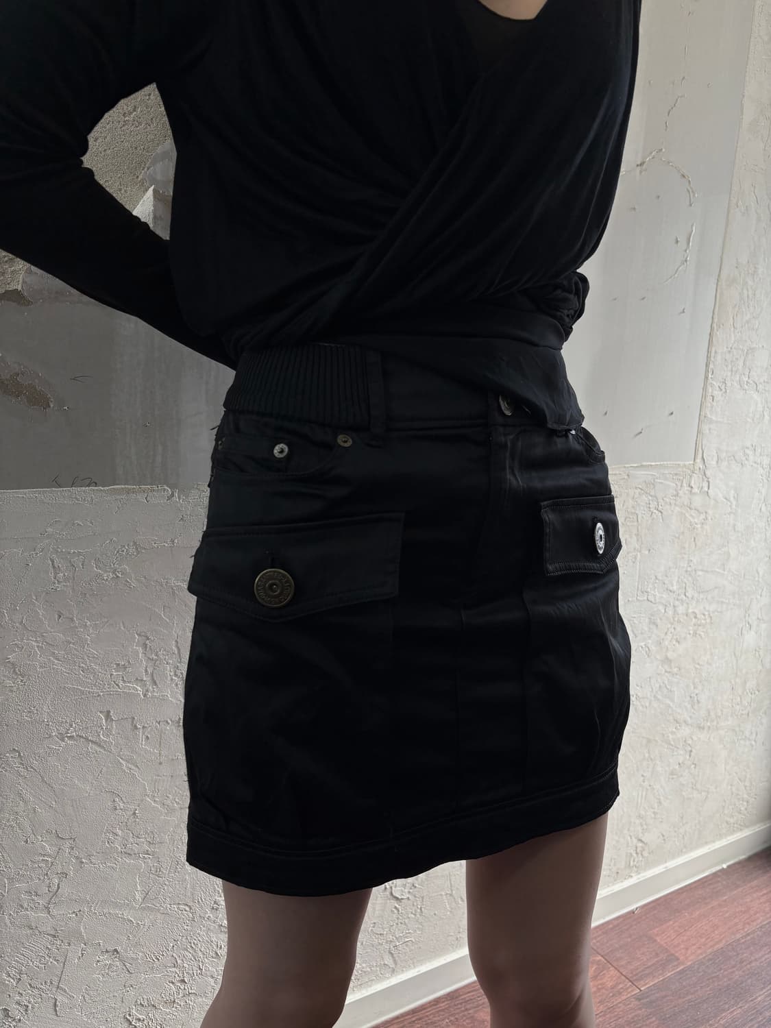 satin pocket skirt 상품이미지2