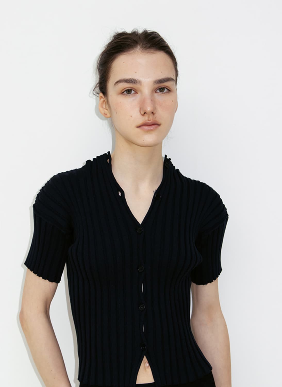 Le917 le17septembre 플리츠 반팔 가디건  상품이미지1