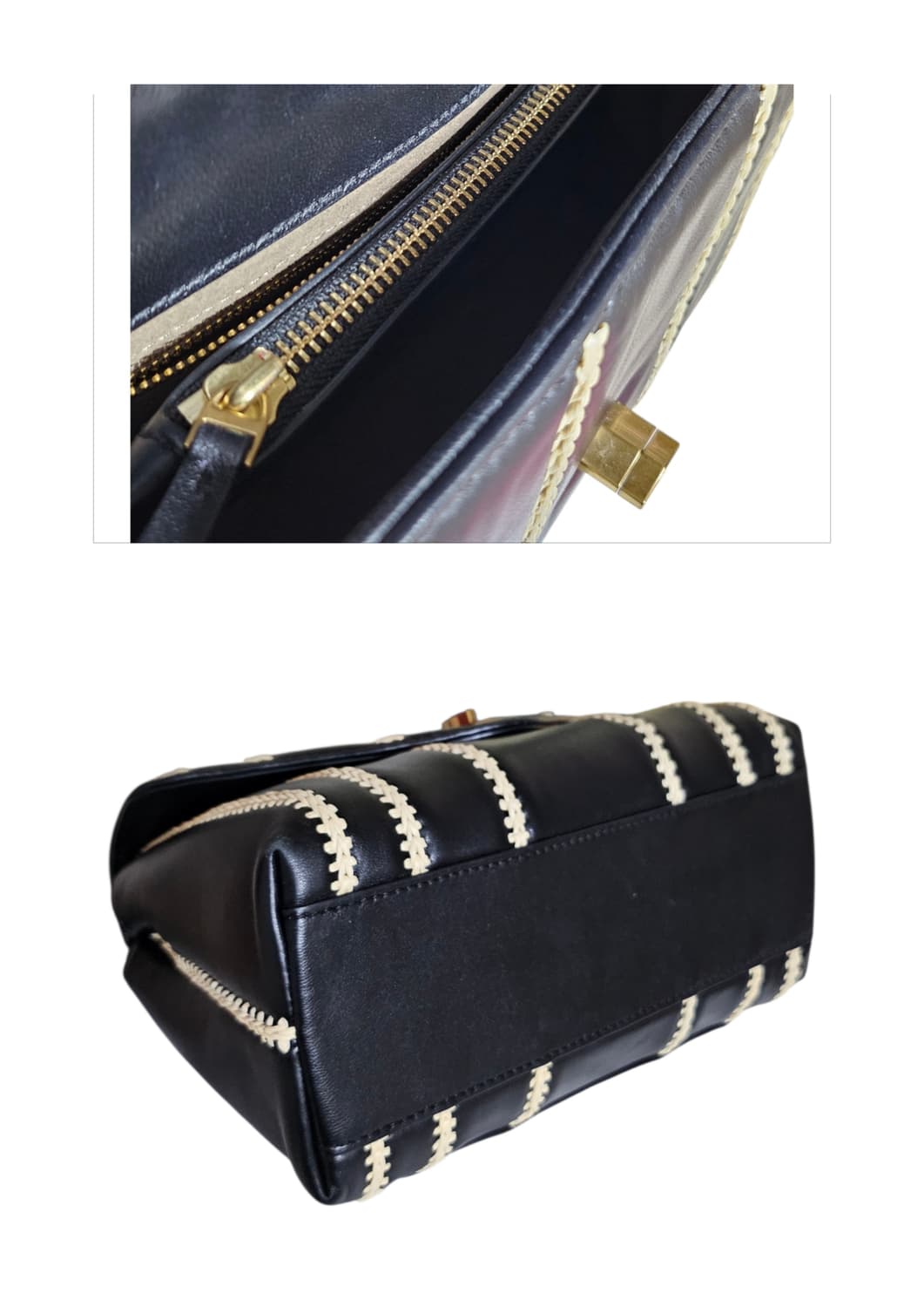 토리버치 가방 카라 퀼팅 사첼백 정품 토트백 | 블랙골드 | 상태좋음 상품이미지8