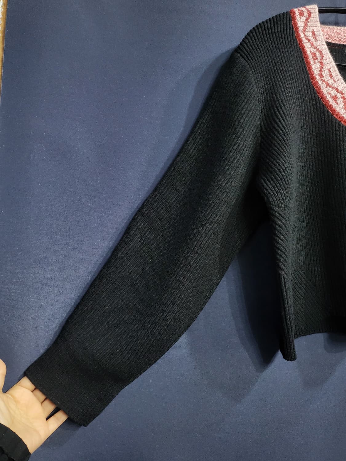 주크 모(울) 브이넥 풀오버니트 상품이미지4