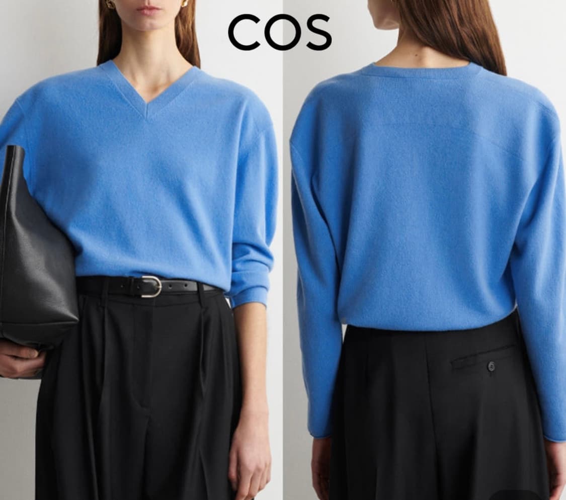 COS 브이넥 니트 라지 상품이미지4