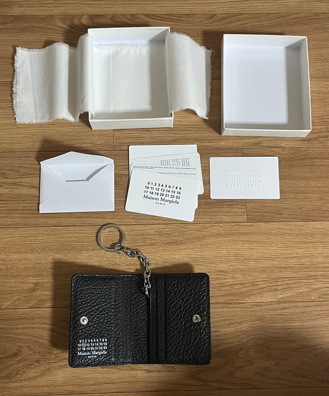 메종 마르지엘라 키링 카드지갑 블랙 풀구성 상품이미지2
