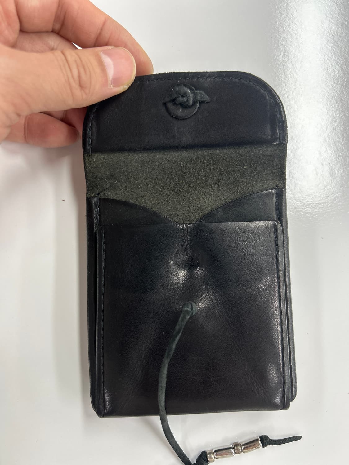 goros 고로스 새들레더 블랙 이글 콘초 반지갑 상품이미지6