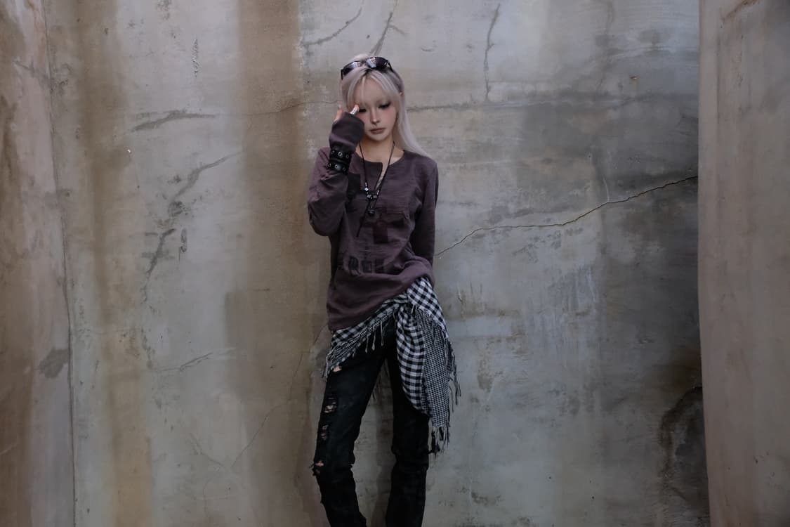 Incision slub long sleeve 상품이미지3