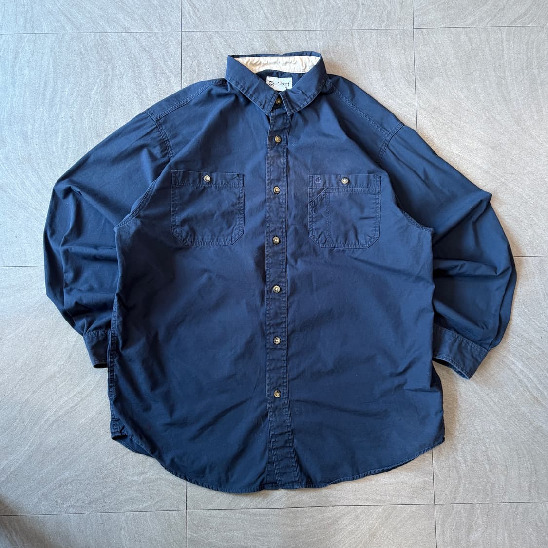 칼하트 오리지널 네이비 긴팔 셔츠 상품이미지1