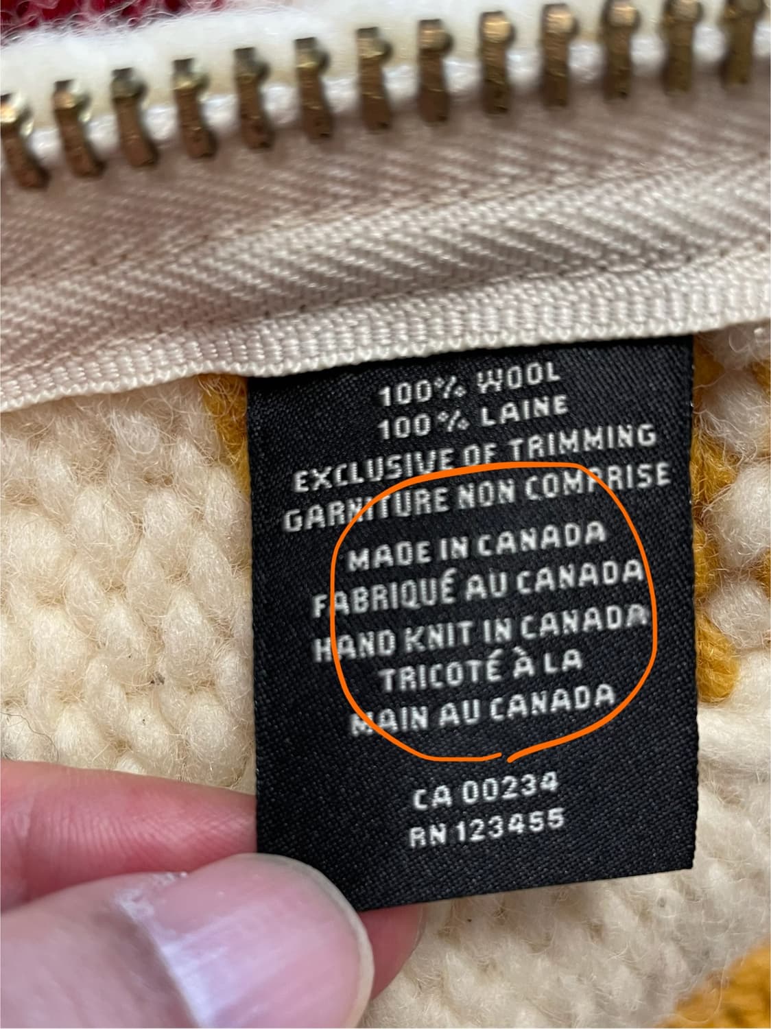 90s Made Canada 허드슨베이 빈티지 코위찬 니트 스웨터 상품이미지5