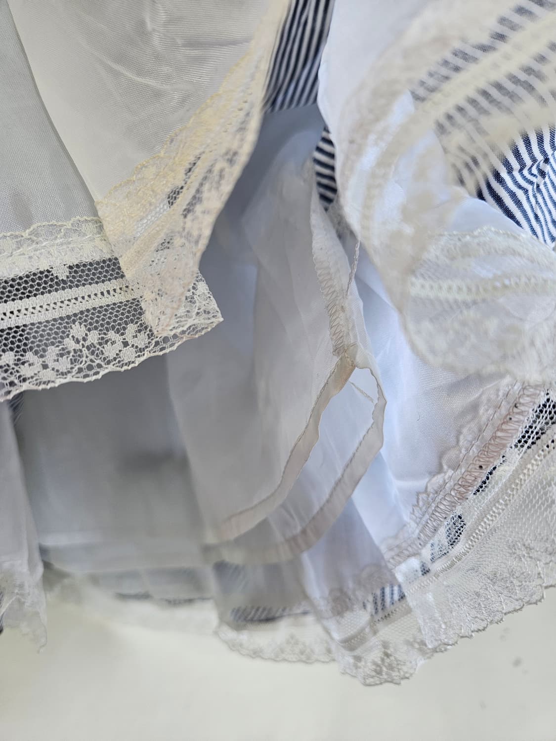 스트라이프 리본 스모크 튜닉탑 상품이미지6