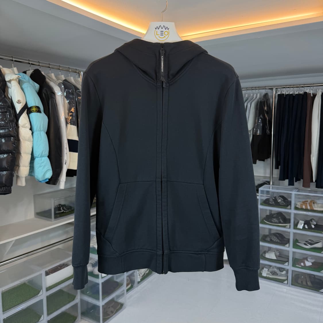 [리오브전포점] CP컴퍼니 블랙 고글 후드집업M 상품이미지2