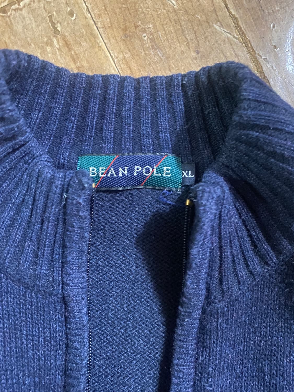 빈폴 남성 네이비 니트 집업 XL  (105) 상품이미지2