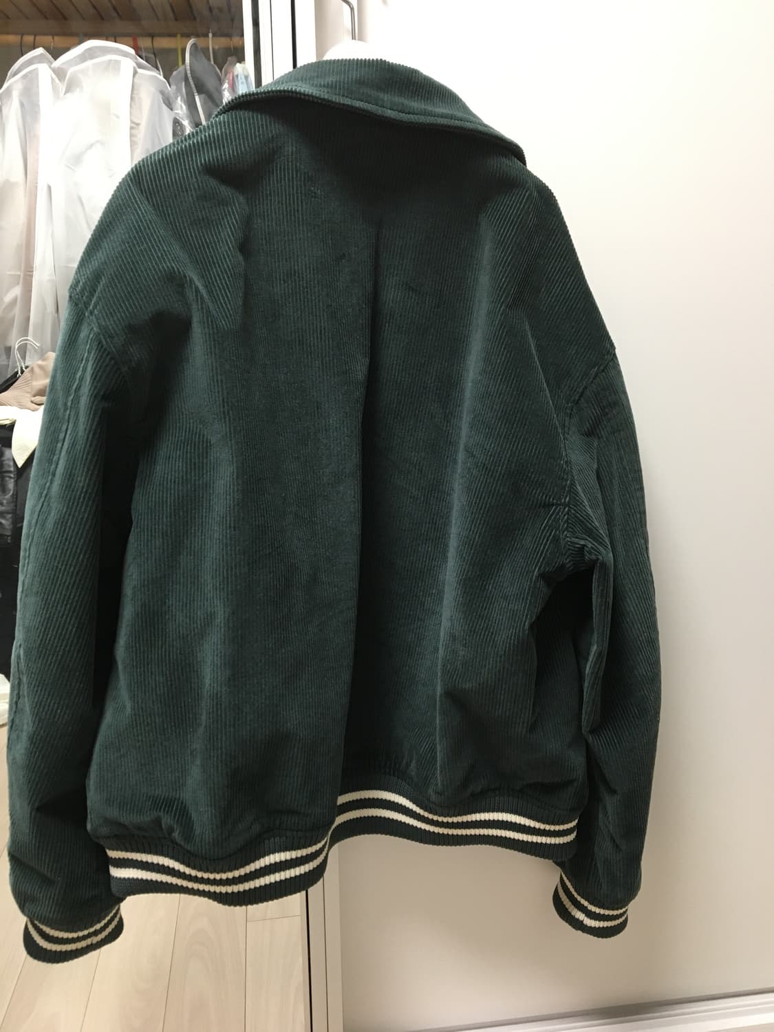 파르티멘토 코듀로이 바시티 자켓 그린  상품이미지5