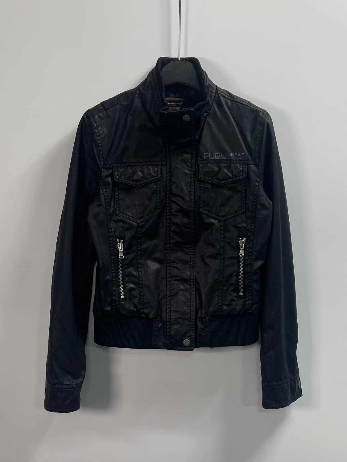 후부 우먼스 크롭 레이싱 코팅 자켓 (on.106)   상품이미지1